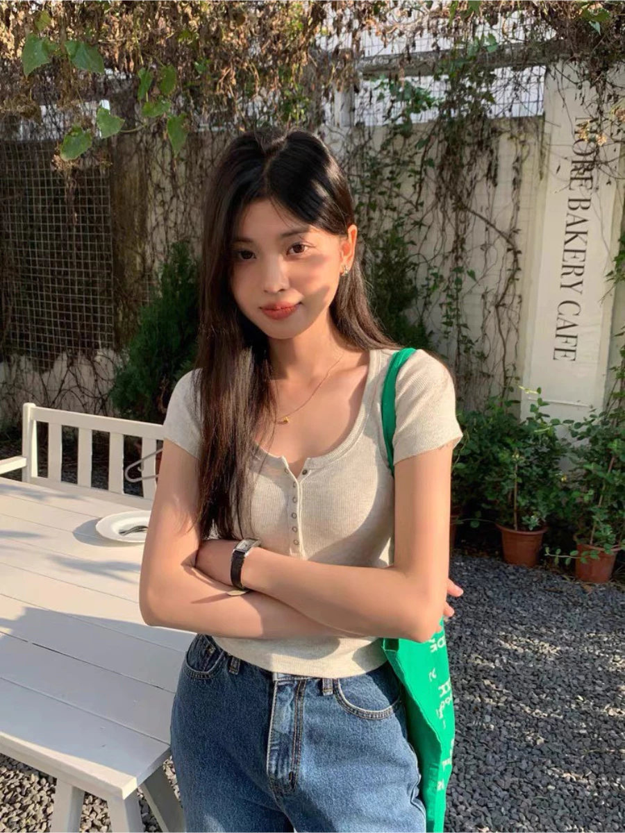 [CÓ SIZE] Áo Thun Ngắn Tay RANSHI Cổ Tròn Form Dáng Basic Chất Thun Tăm Co Giãn Dễ Phối Đồ