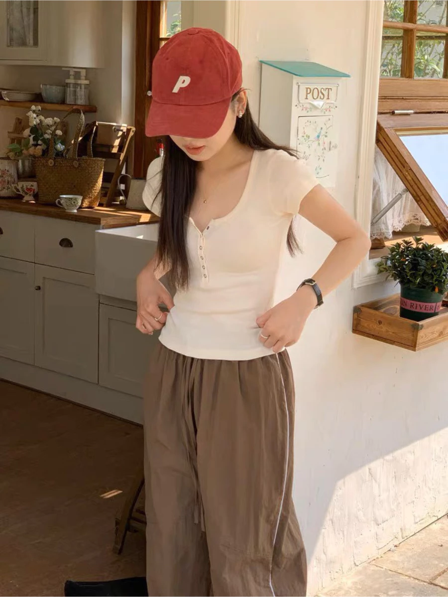 [CÓ SIZE] Áo Thun Ngắn Tay RANSHI Cổ Tròn Form Dáng Basic Chất Thun Tăm Co Giãn Dễ Phối Đồ