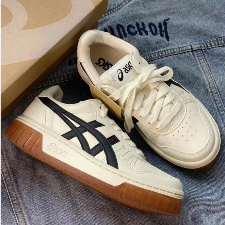 Giày thể thao Asics Court MZ Cream Black Gum Nam Nữ Bản Cao Cấp, Giày Đế Cao Su asics Nguyên Khối Đủ Size 36-43